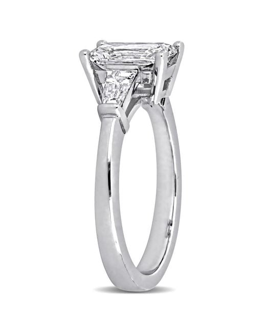 Created Forever Metallic 1 4/5Ct Tw Lab-Grown Diamond 3-Stone Ring