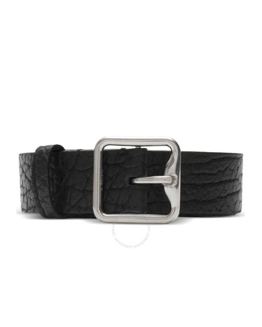 Burberry Black Leather B Buckle Belt