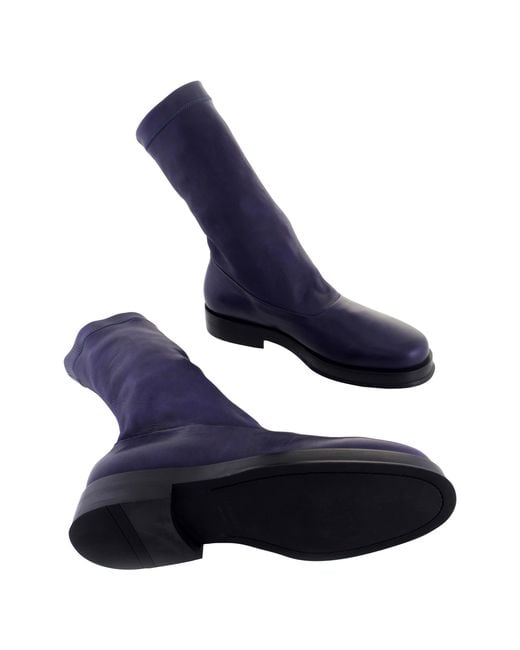 Ferragamo Purple Furseo Nappa Sock Boots for men