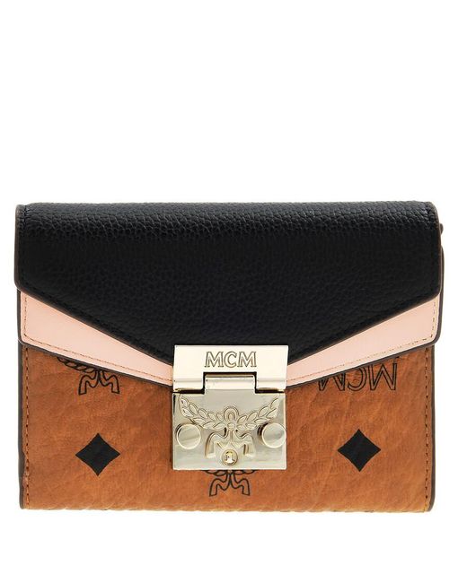 MCM Black Tricolor Leather Visetos Wallet