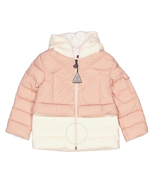 Moncler Pink Girls Pastel Liama Down Puffer Jacket