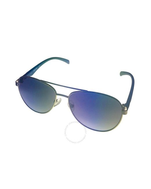 Kenneth Cole Blue Smoke Gradient Pilot Sunglasses Kc1318 10b 58 for men