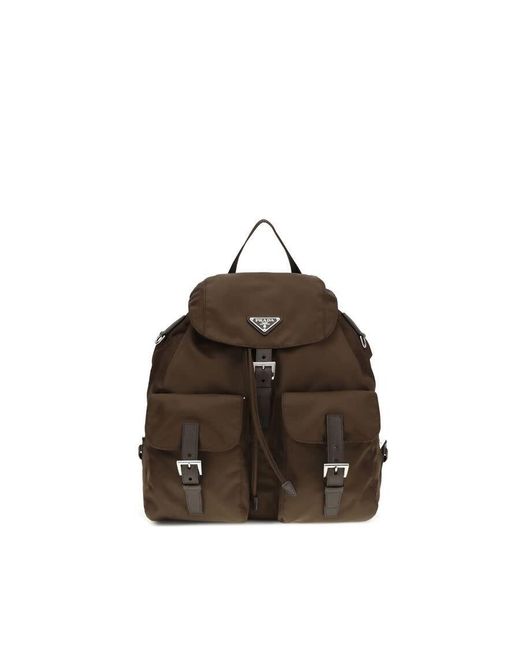 Prada Brown Recycled Polyamide Backpack