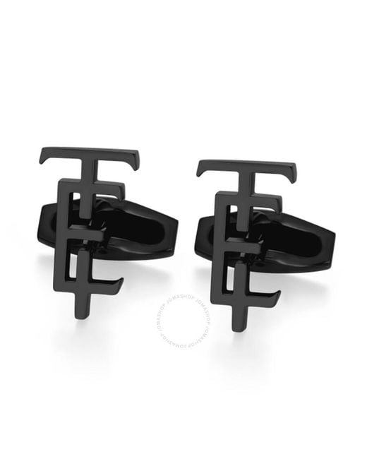Thomas Earnshaw Black Celestial Monogram Cufflink for men