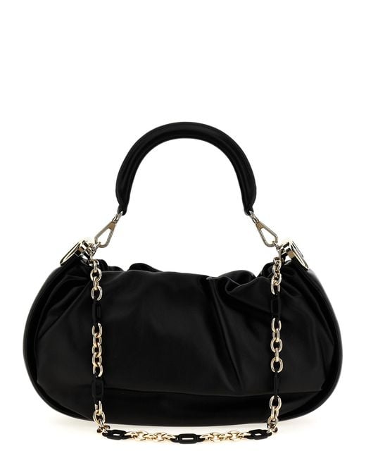 Roger Vivier Black Viv Choc Royale Hobo Medium