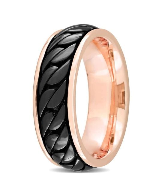 Amour Multicolor Ribbed Design Ring for men