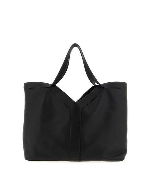 Saint Laurent Black Calfskin Tote Bag for men
