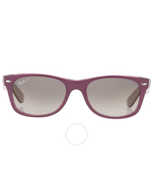 Ray-Ban Brown New Wayfarer Classic Grey Gradient Square Sunglasses Rb2132 6606m3 52