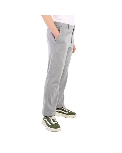 Burberry Gray Cashmere Silk Jersey English Fit Tailored Trousers for men