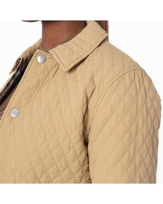 Burberry Natural Reversible Quilted Check Nylon Jacket