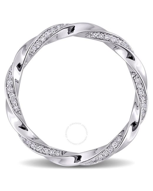 Amour Metallic 1/4 Ct Tw Diamond Twist Eternity Ring