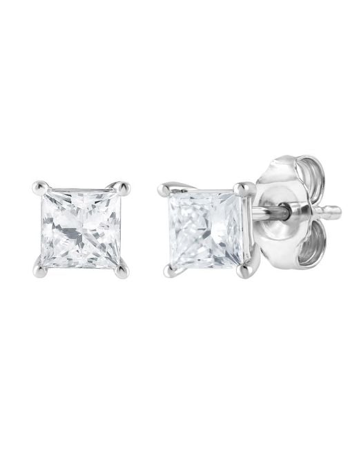 Brilliant Diamond Metallic 14Kt 0.80 Carat Lab Grown Diamond Stud Earrings For