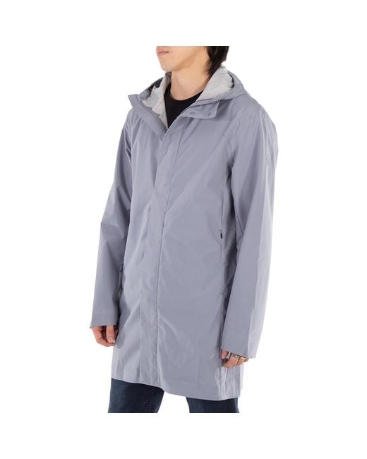 Save The Duck Blue Jas Dacey Logo-Patch Hooded Jacket for men
