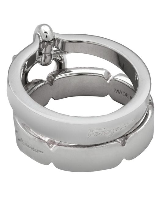Ferragamo Metallic Scarf Ring