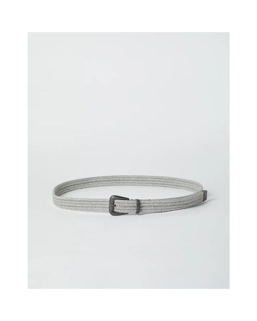 Brunello Cucinelli White Light Woven Belt