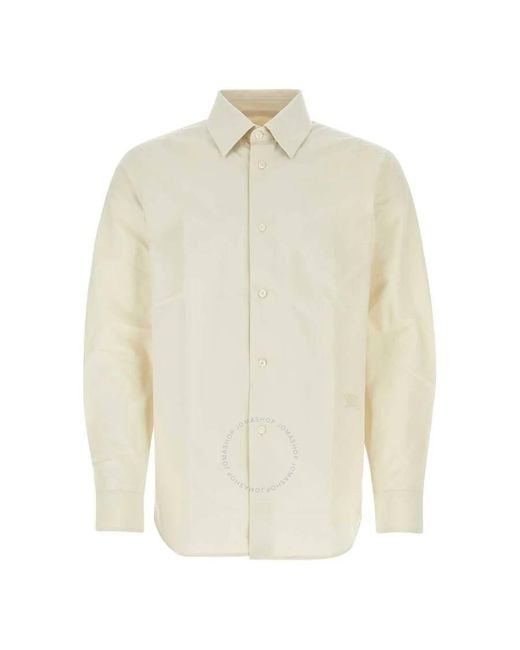 Burberry White Ekd Cotton Long-Sleeve Shirt for men