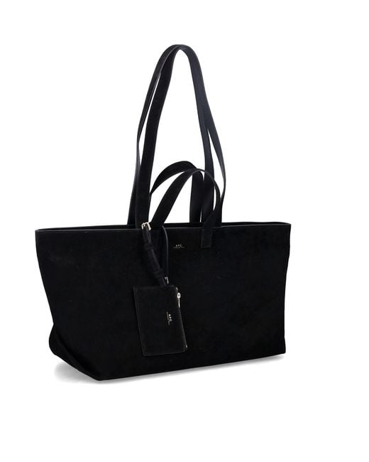 A.P.C. Black Le Drummer Suede Bag