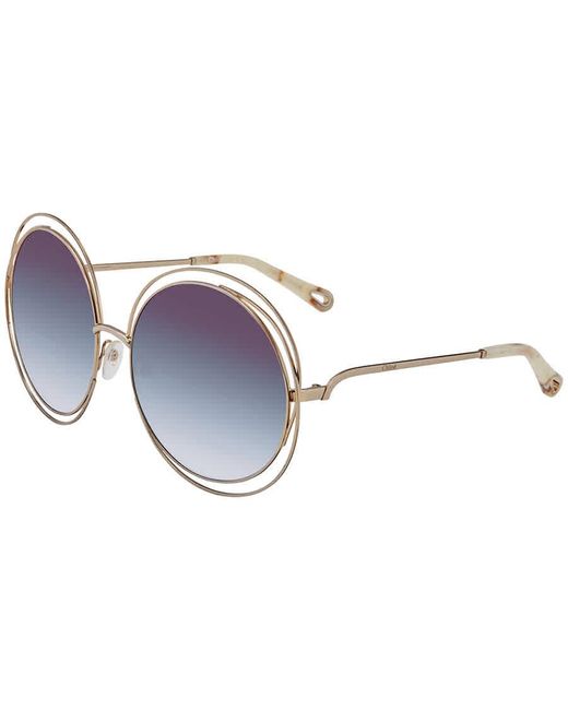 Chloé Metallic Burgundy Gradient Sunglasses Sunglasses  835 62