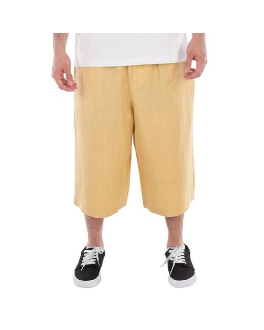 KENZO Natural Drawstring Waistband Shorts for men