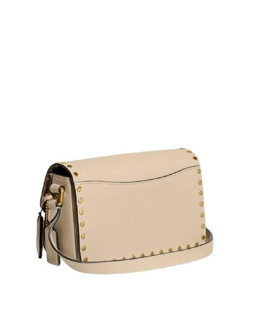 COACH Natural Studio Shoulder Bag 19 With Rivets