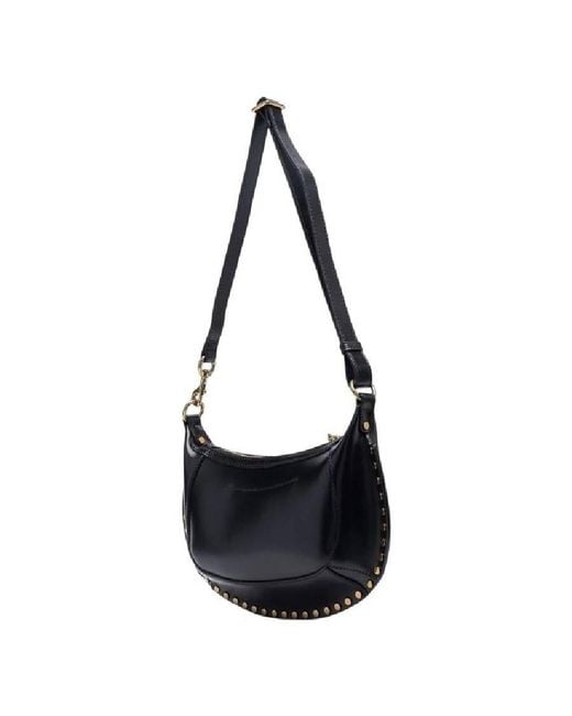 Isabel Marant Black Studded Baguette Shoulder Bag