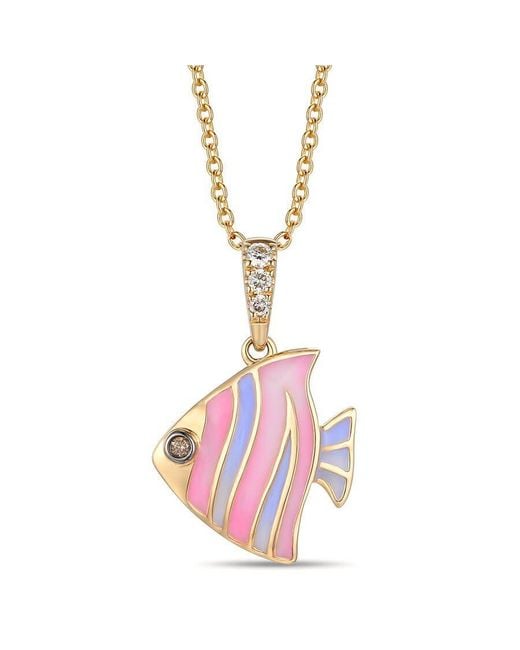 Le Vian Pink Ladies Beautiful Sea Creatures Pendant Necklace Set