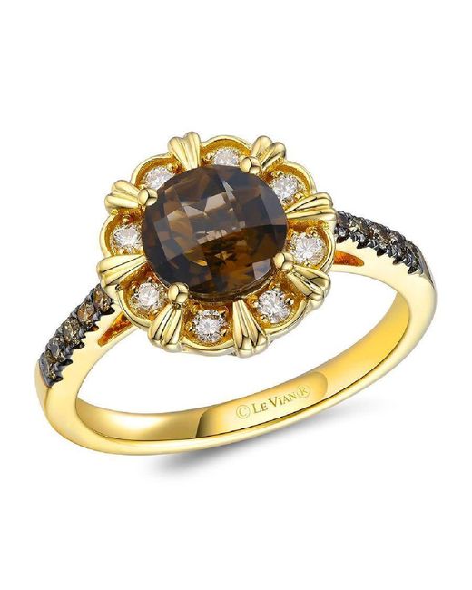 Le Vian Metallic Ladies Chocolate Quartz Rings Set