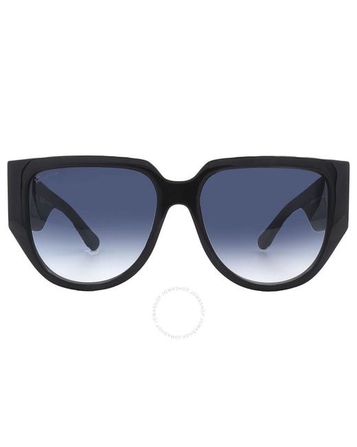 Ferragamo Blue Gradient Browline Sunglasses Sf1088se 001 57