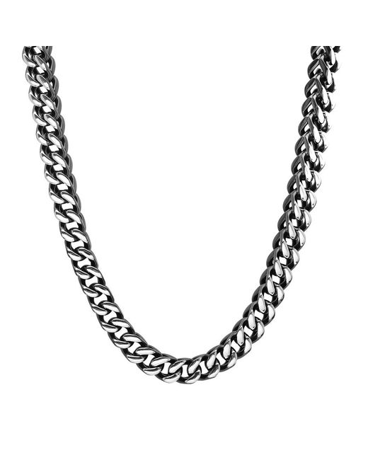 Robert Alton Metallic Two-Tone Franco Chain Necklace And Bracelet Jewelry Set for men