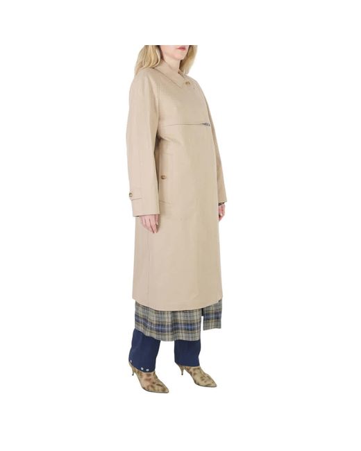 Burberry Green Cotton Gabardine Single-breasted Reconstructed Car Coat