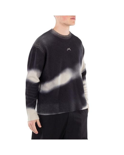 A_COLD_WALL* Black A Cold Wall Gradient Crew Knit Pullover Sweater for men