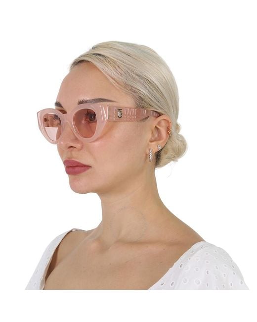 Burberry Meadow Pink Cat Eye Sunglasses Be4390 4060/5 47