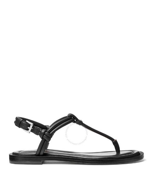 Michael Kors Brown Astra Slip-On Leather Sandals, Brand (Us