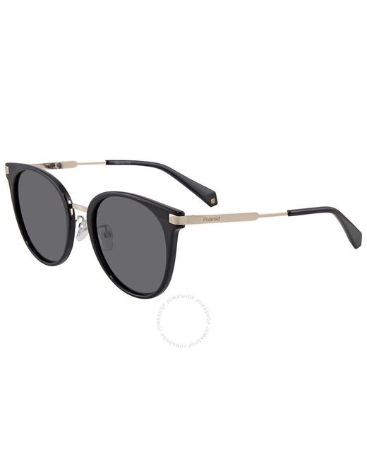 Polaroid Black Polarized Grey Oval Sunglasses Pld 6061/f/s 0807/m9 54