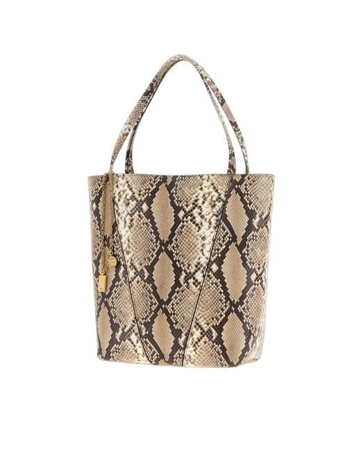 Chloé Multicolor Chlo Python-Pattern Leather Tote Bag