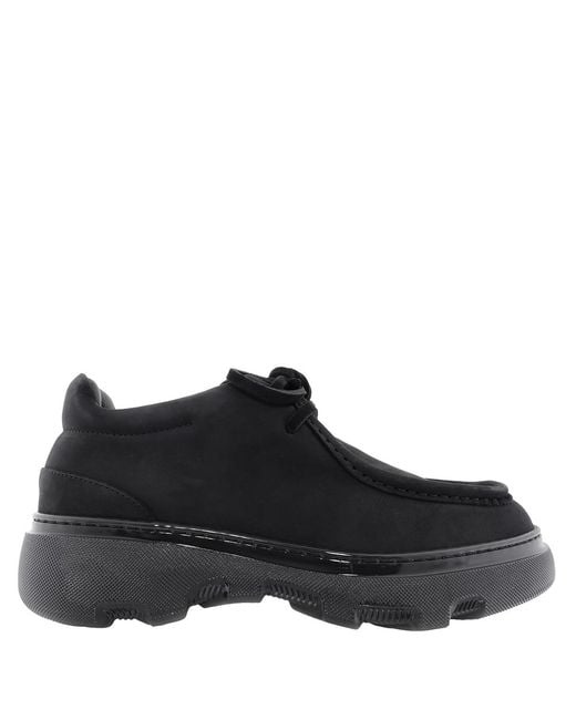 Burberry Black Creeper Lace-Up Derby Boots, Brand Size 39 Us for men