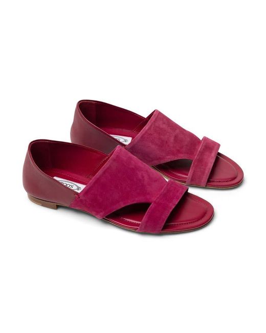 Tod's Red Tod's Open-Toe Pumps