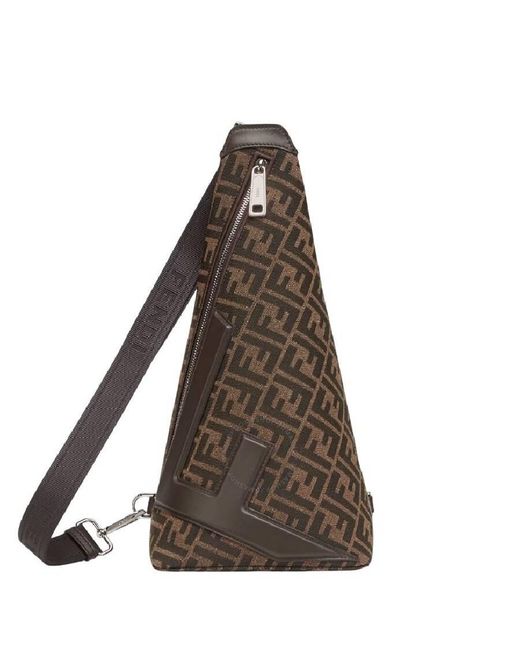Fendi Brown Cone-Shaped Crossbody Bag for men