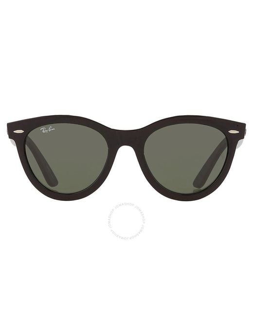 Ray-Ban Wayfarer Way Green Round Sunglasses Rb2241 901/31 54 in