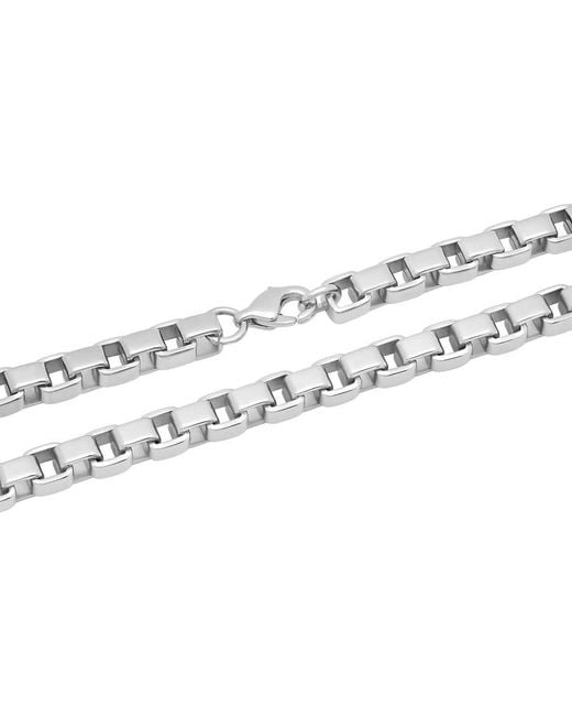 Robert Alton Metallic Box Link Stainless Steel Chain for men
