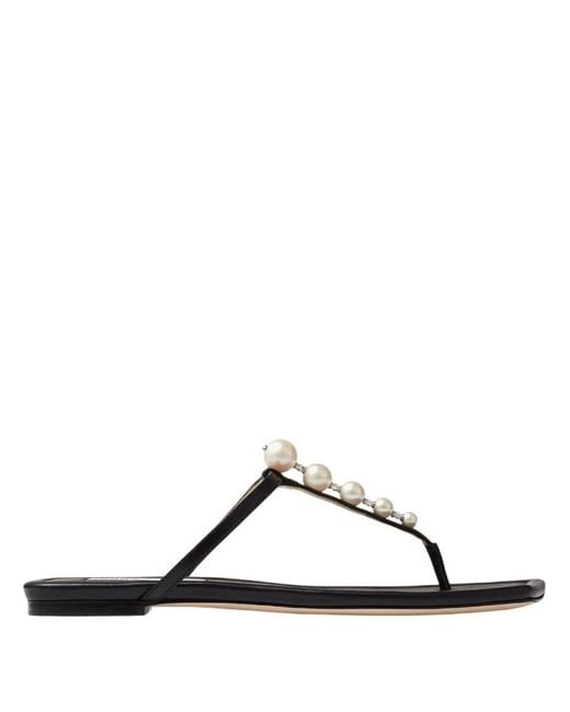 Jimmy Choo Brown Alaina Embellished Faux Pearl Sandals, Brand Size 36 Us