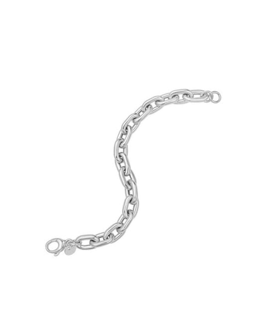 Tresorra Metallic Sterling Oval Link Bracelet