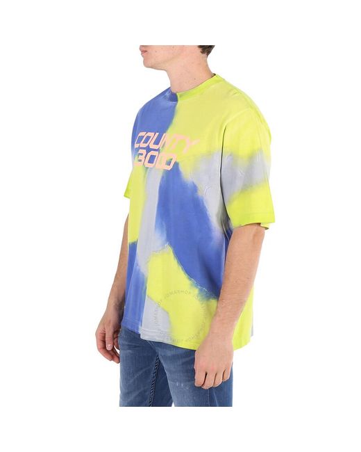 Marcelo Burlon Multicolor Tie-dye Logo T-shirt for men