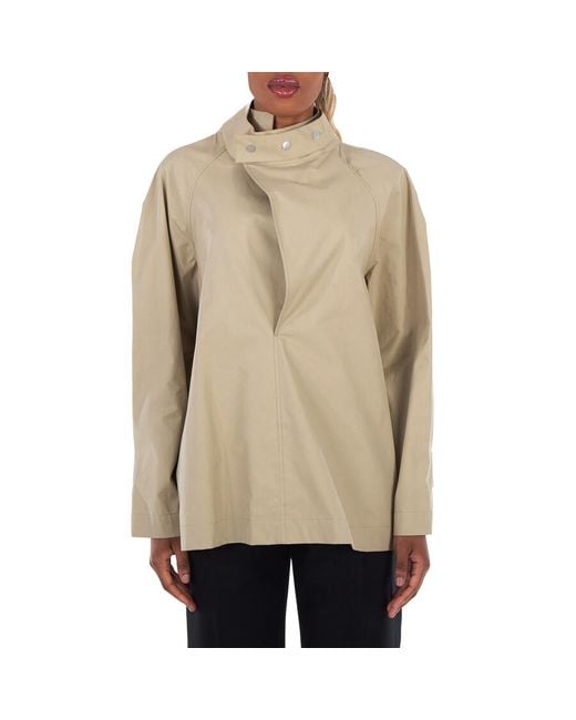 Burberry Green Cotton Jacket With Puttee Collar, Brand Size 2 (Us