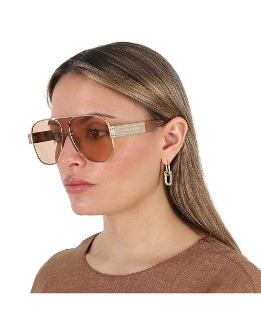 Dior Pink Pilot Sunglasses Dignature A3u Cd40071u 10y 61 | Lyst