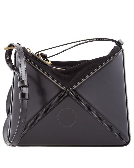 Mlouye Black Carbon Mini Flex Leather Bag