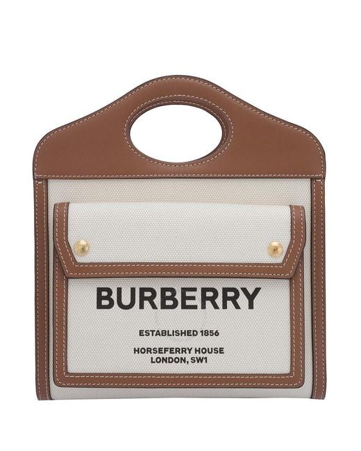 Burberry Brown Mini Pocket Tote Bag