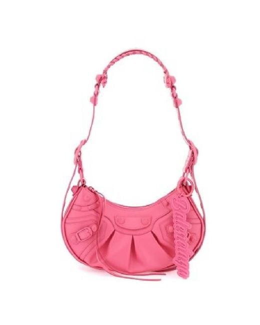 Balenciaga Pink Fuchsia Leather Le Cagole Xs Shoulder Bag