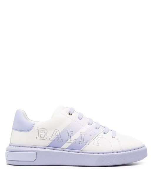 Bally White Myra Leather Low-Top Sneakers, Brand Size 36 Us
