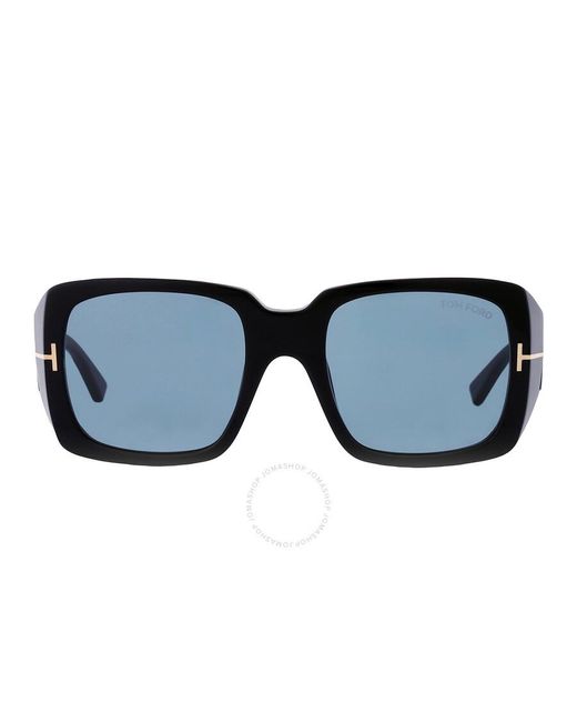 Tom Ford Black Ryder Blue Sport Sunglasses Ft1035 01v 51